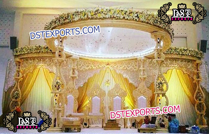 Hand Made Wedding Wooden Carved Mandap