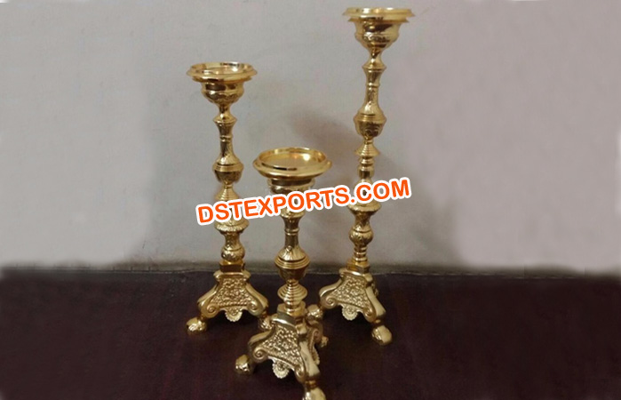 Gold Metal Candle Holder