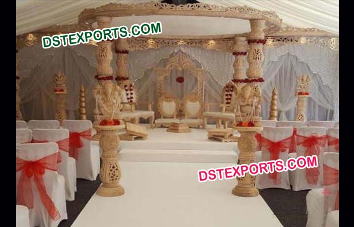 Wooden Hand Made Wedding Mandap