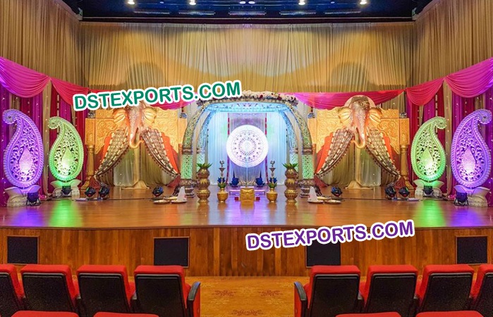Wedding Decorative Elephant Trunk Pillars Stage