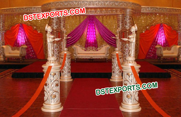 Designer Carved Crystal Wedding Mandap