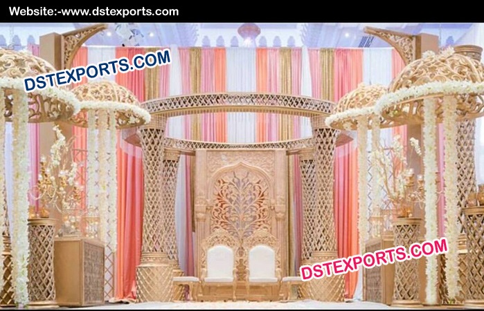 Gold Crystal Wedding Mandap