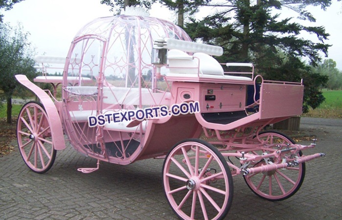 Pinkish Wedding Cinderella Carriage For Wedding