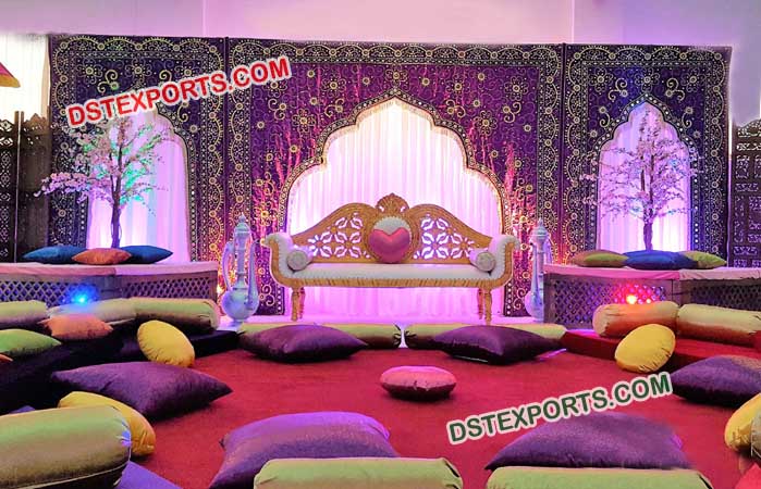 Purple Wedding Stage Backdrop For Decoration