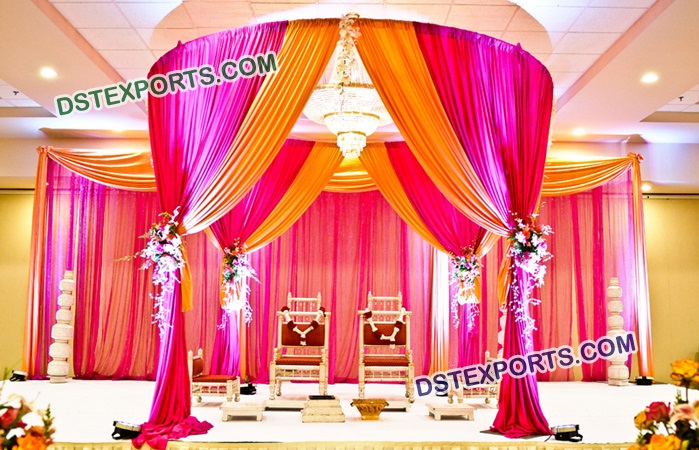 Round Indian Wedding Mandap Design