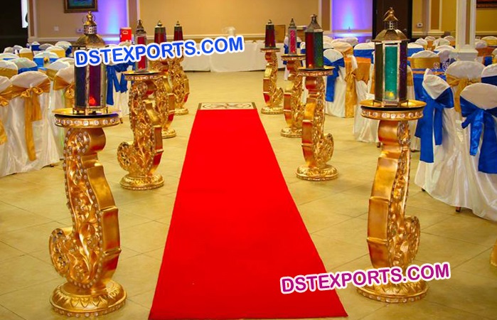 Wedding Walkway Peacock Style Pillars