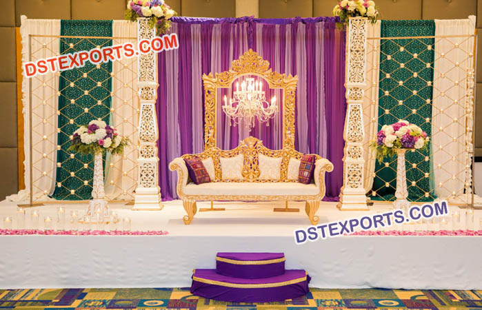 Wedding Stage Carved Sofa Set