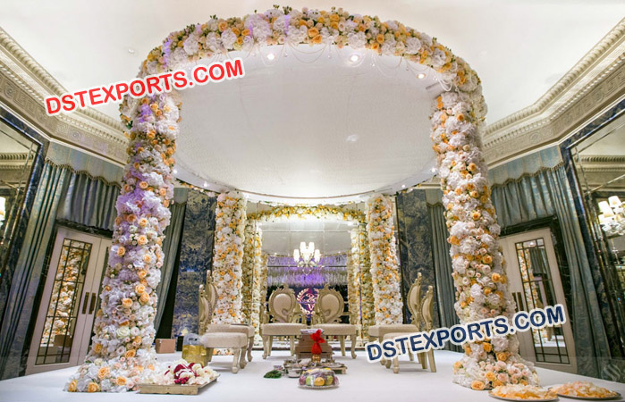 Elegant Floral Wedding Mandap