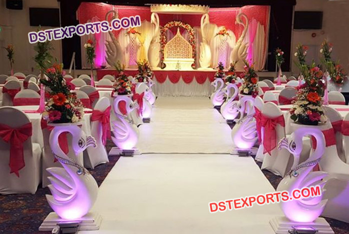 Fiber Wedding Swan Mandap