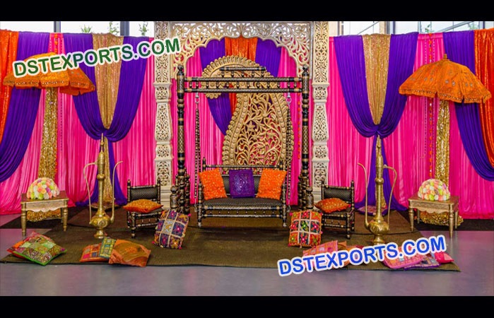 Muslim Pakistani Mehandi Stage Decor Set