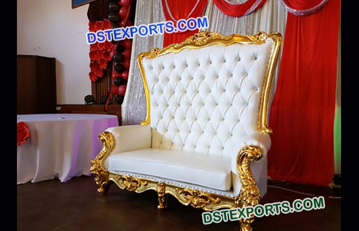 Beautiful Wedding Golden Love Seater Chaise