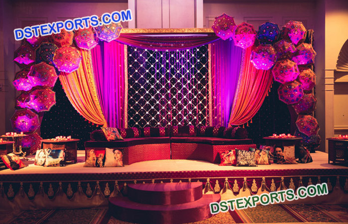 Designer Backdrops of Candle Panel & Umbrellas