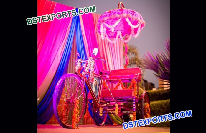 Bridal Entry Decorated Rickshaw With Umberala