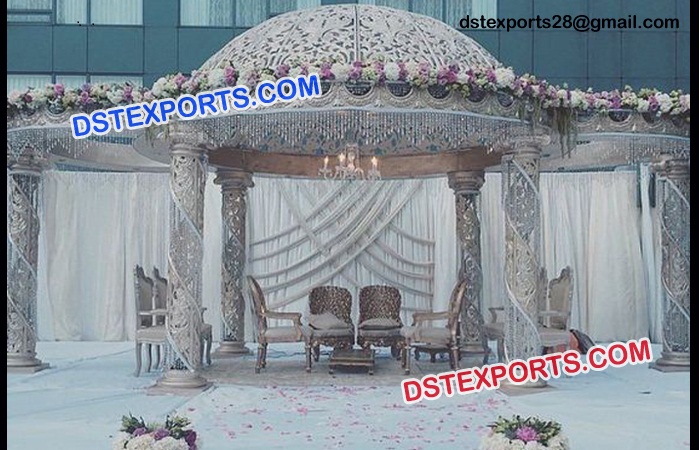 Trending wedding Mandap with white theme