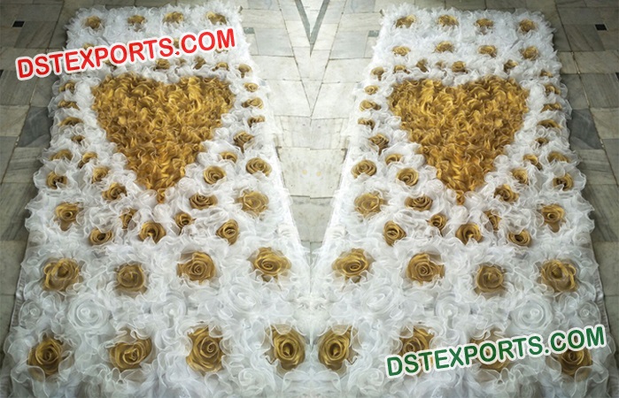 Wedding Flower Backdrop With Love Heart