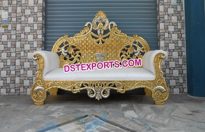 Muslim Wedding Brass Metal Craved Sofa