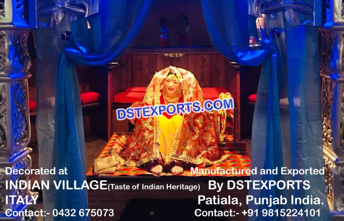Punjabi Dulhan Fiber Statue For Hotel