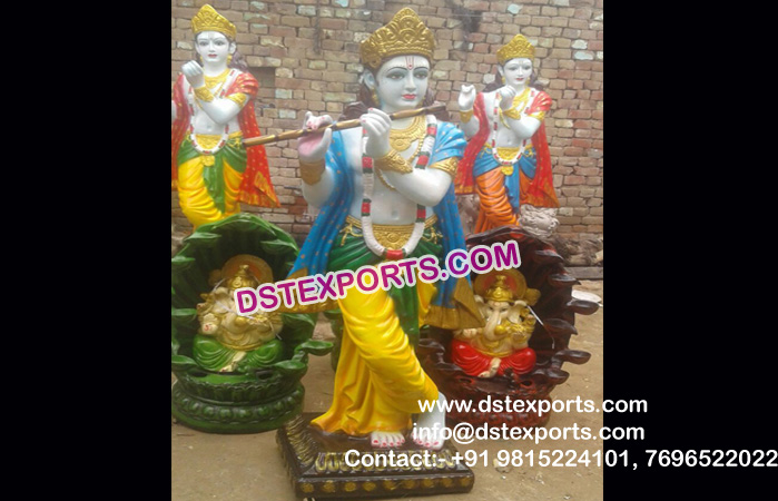 Beautiful Lord Krishna Fiber Statue