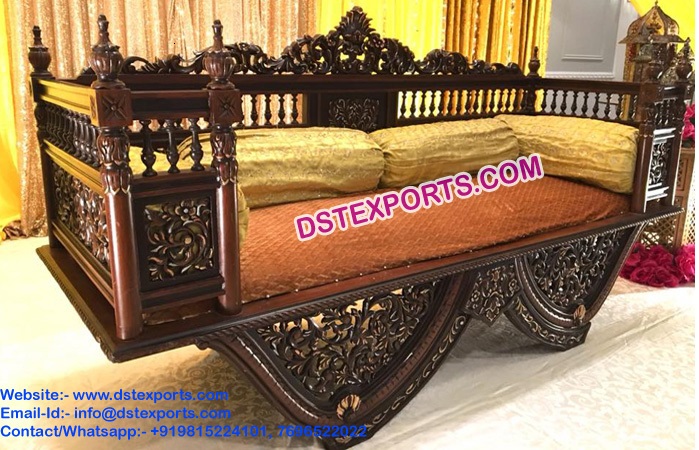Muslim Mehndi Function Carved Sofa Furniture