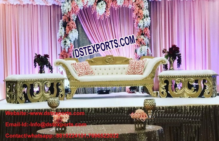 Latest Design Wedding Sofa With Automans