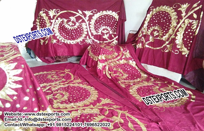 Latest Design Wedding Embrodried Backdrop