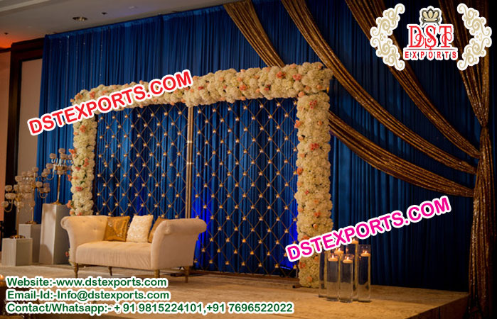 Wedding Stage Flower Candle Back walls