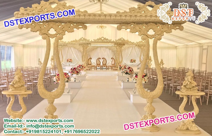 Celebration Wedding Wooden Mandap