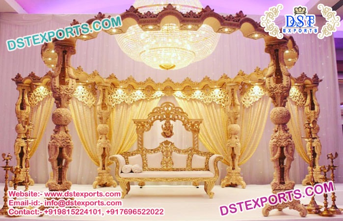 Exclusive Bollywood Wedding Wood Mandap