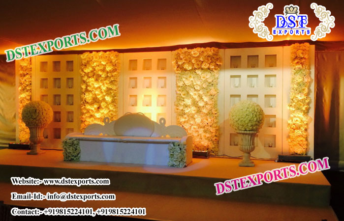 Popular Wedding Floral Candle Backdrop