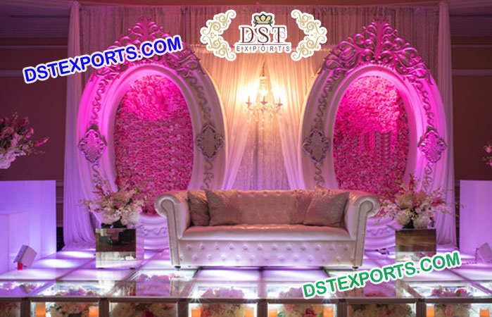 Hindu Wedding Stage Oval Back Frames