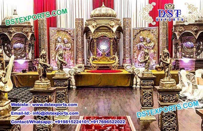 Traditional Radha Krishna Wedding Stage