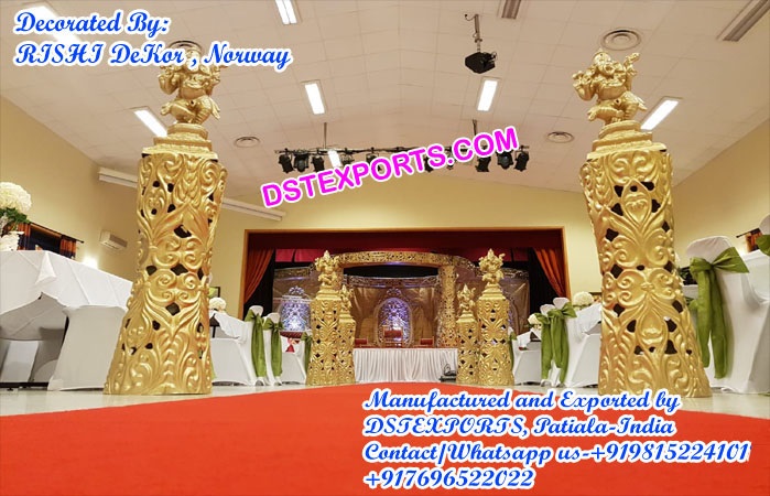 Latest Wedding Walkway Pillars With Ganesha