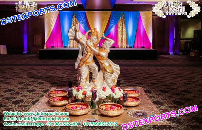 Radha Krishna Fiber Statue For Event