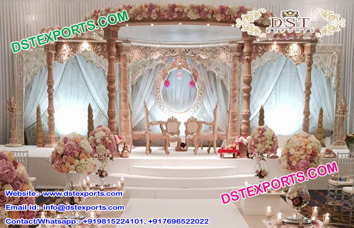 Latest Wooden Fiber Look  Mandap USA