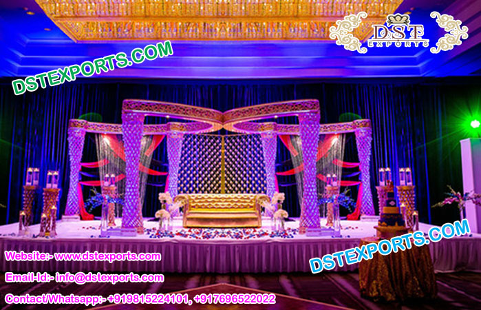 Stylish Butterfly Wedding Crystal Mandap