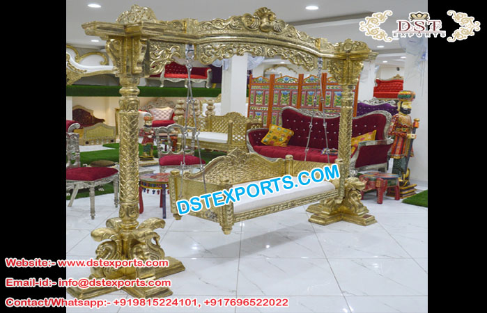 Marvelous Golden Look Wedding Swing USA