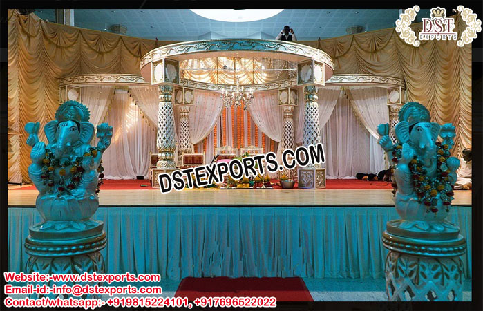 White Haveli Style Mandap Set