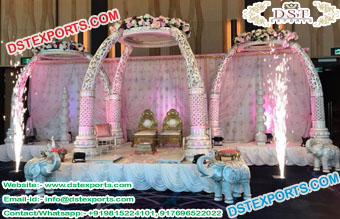 Ancient Tusk Pillars Wedding Mandap