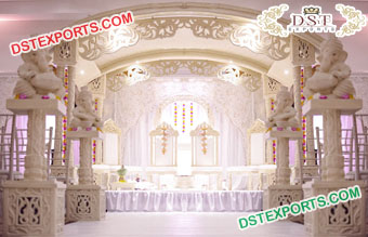 Exclusionary Marriage Wooden Mandap Set