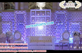 Gorgeous Wedding Leather Tufted Stage Decor