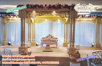 Gorgeous Wedding Triple Pillar Mandap