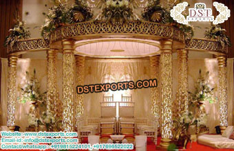 Graceful Wedding Golden Mandap Set