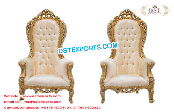 Stylish Wedding Reception Throne Chairs