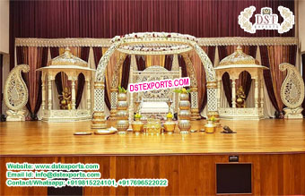 Stunning Indian Wedding Tusk Pillars Mandap