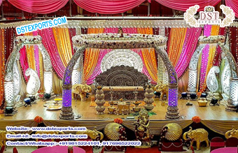 Classy Hindu Wedding Elephant Tusk Mandap