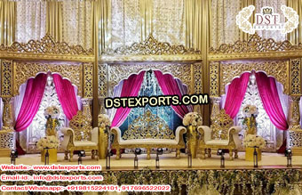 Luxurious Bollywood Wedding Reception Stage