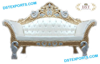 Wedding Gold Silver Peacock Sofa