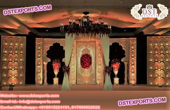 Wedding Moroccan Theme Candle Wall Stage