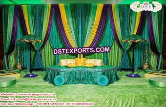 Muslim Nikah Stage Backdrop Curtains