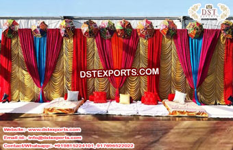 Sangeet Stage Pleated Lehariya Backdrops